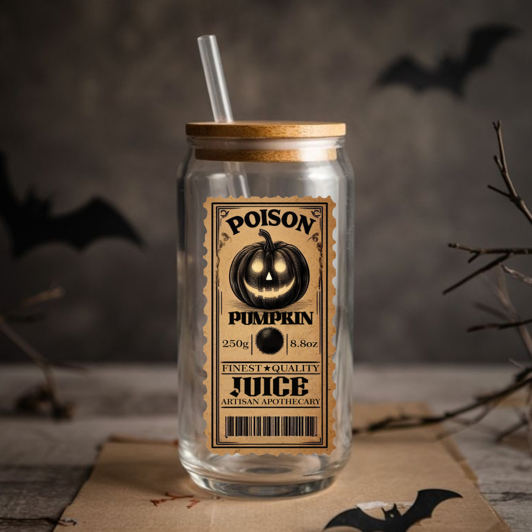 Pumpkin Poison Glass Cup