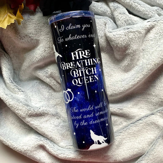 Fire Breathing B Queen Tumbler