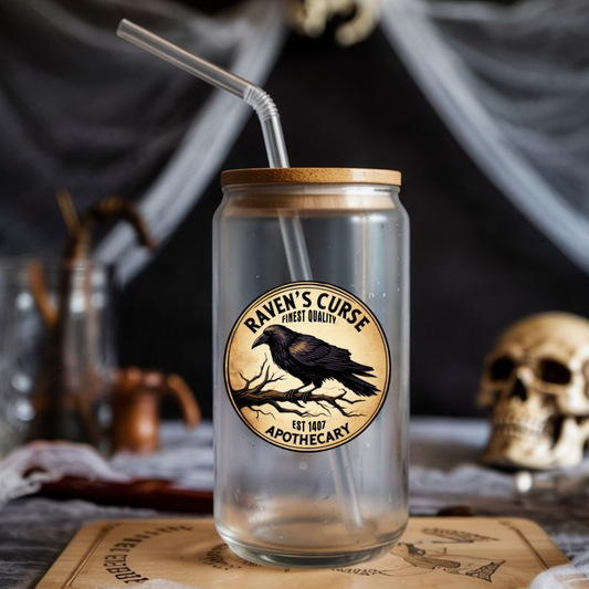 Raven’s Curse Glass Cup