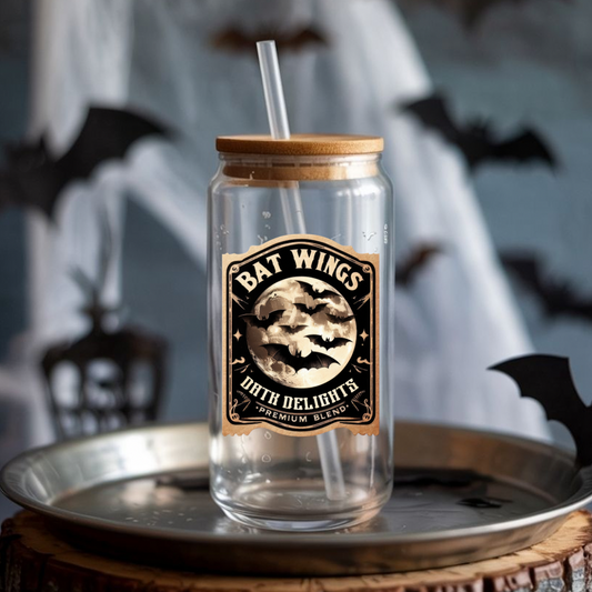 Bat Wings Glass Cup