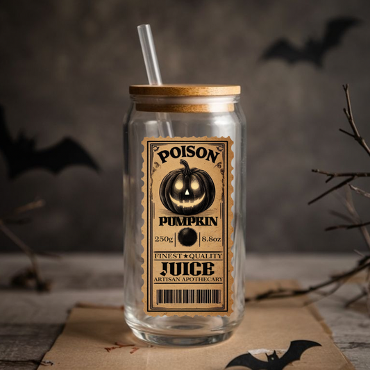 Pumpkin Poison Glass Cup