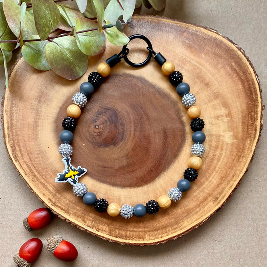 Fourth Wing-inspired silicone beaded dog collar made from durable, food-grade silicone – stylish and functional for everyday use or decorative wear, perfect for fantasy book lovers and their pets.