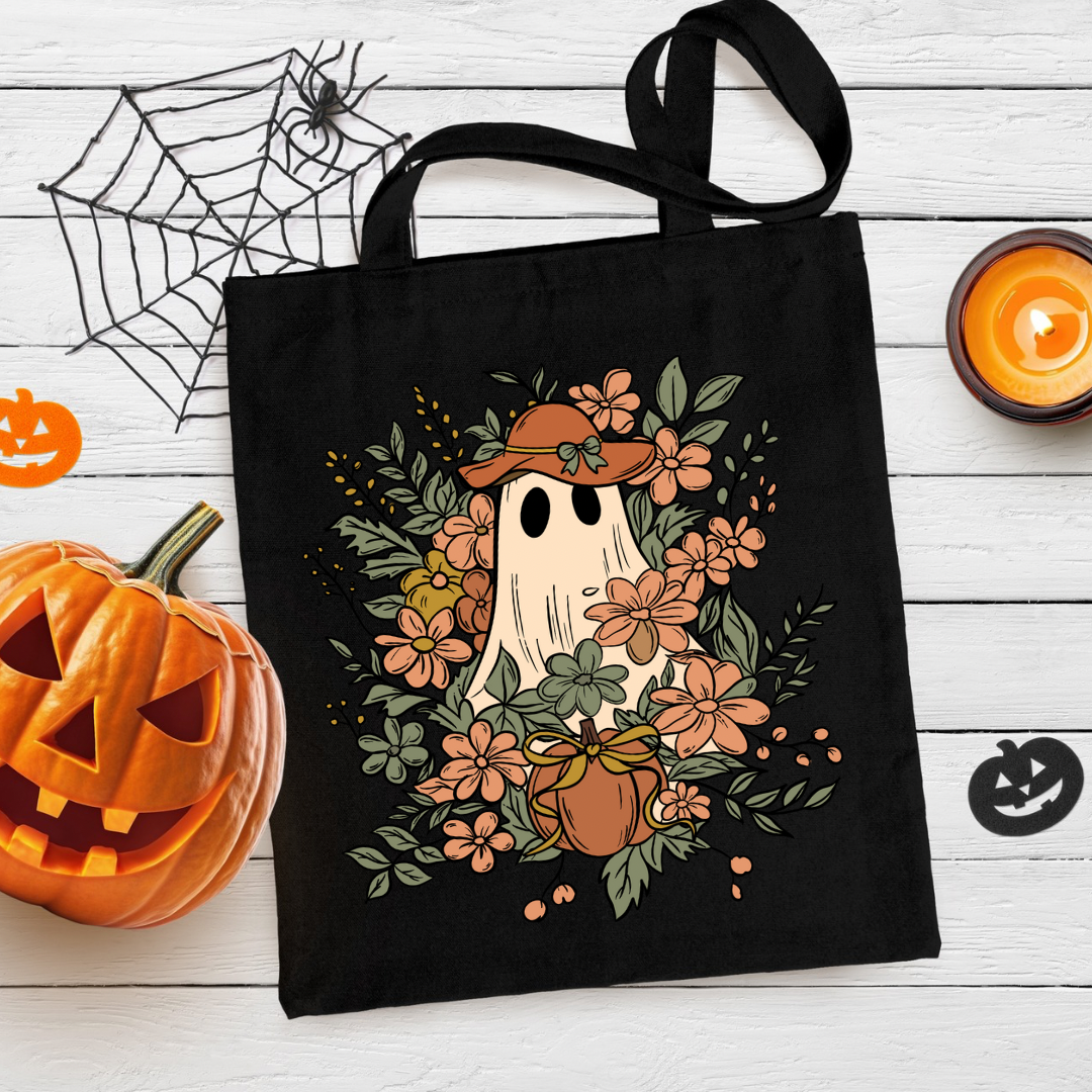Ghost Bouquet Tote Bag